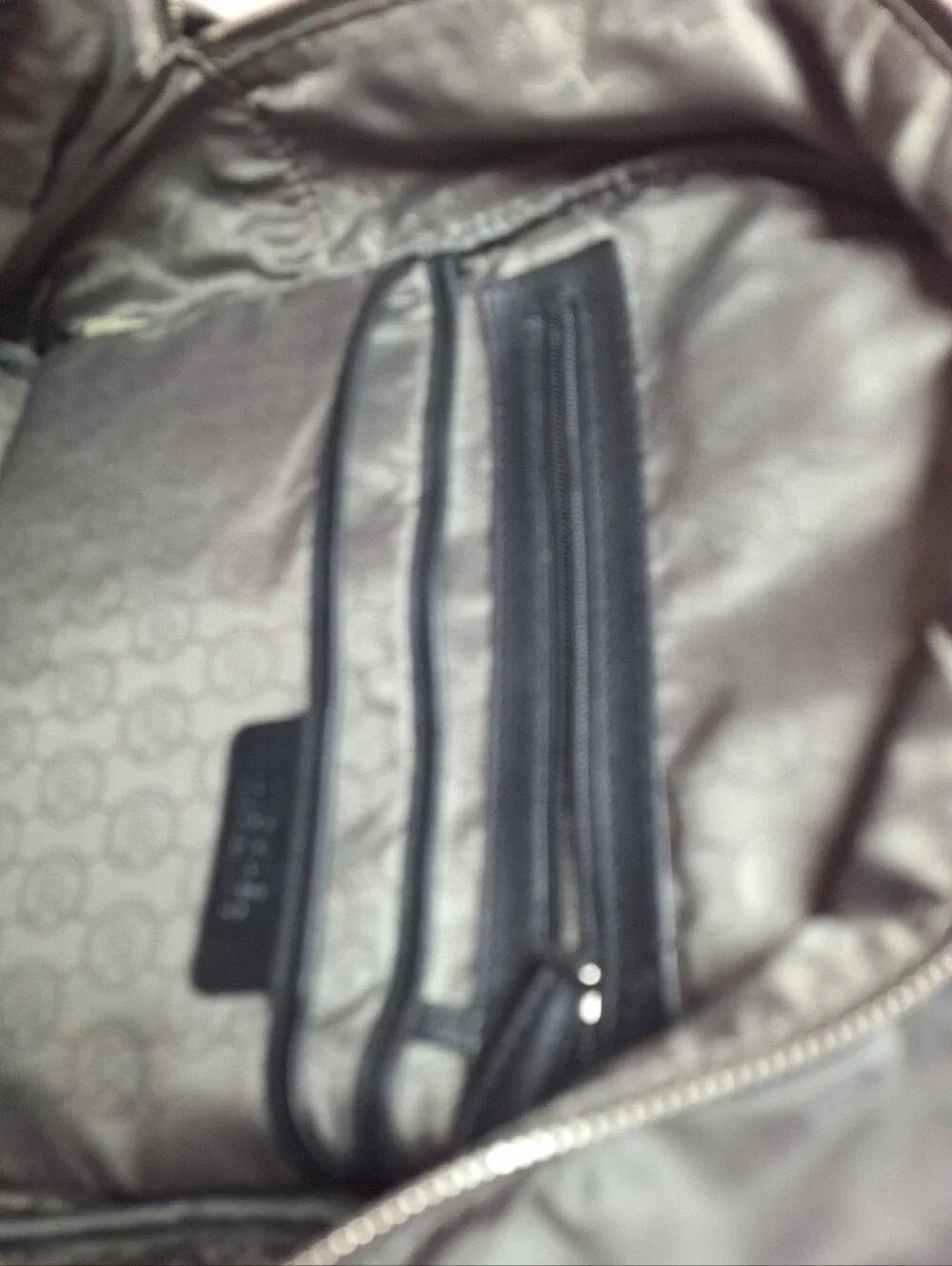 Michael Kors Gray Nylon Backpack with Silver Plate